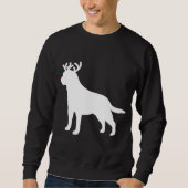 Labrador Retriever Reindeer Christmas Dog Sweatshirt (Vorderseite)