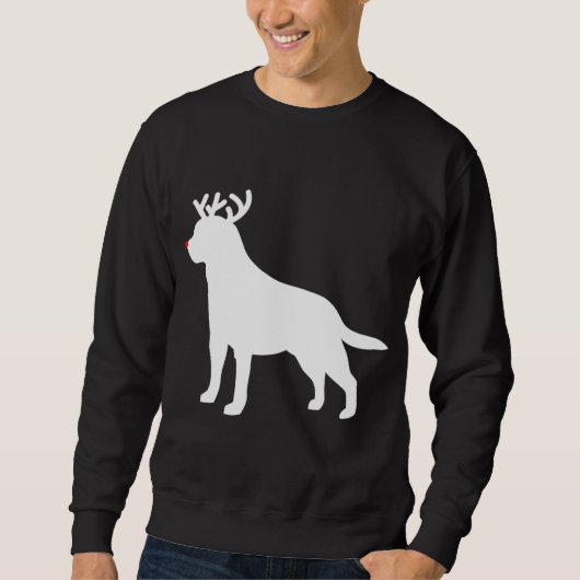 Labrador Retriever Reindeer Christmas Dog Sweatshirt (Vorderseite)