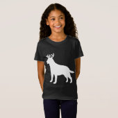 Labrador Retriever Reindeer Christmas Dog T-Shirt (Vorne ganz)