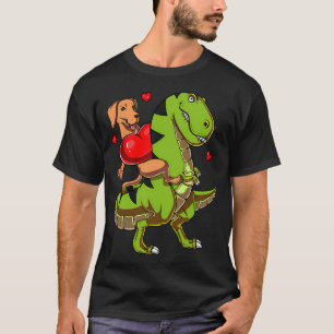Labrador Retriever Reitet T-Rex Dinosaurier T-Shirt