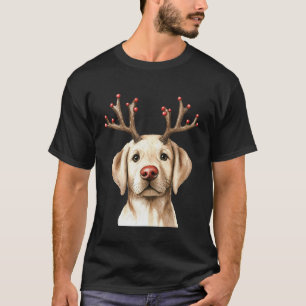 Labrador Retriever Rentier Weihnachtsbeleuchtung H T-Shirt
