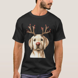 Labrador Retriever Rentier Weihnachtsbeleuchtung H T-Shirt