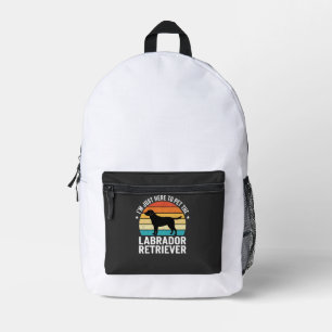 Labrador Retriever Retro Hund Streicheln Bedruckter Rucksack