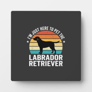 Labrador Retriever Retro-Hund streicheln Fotoplatte
