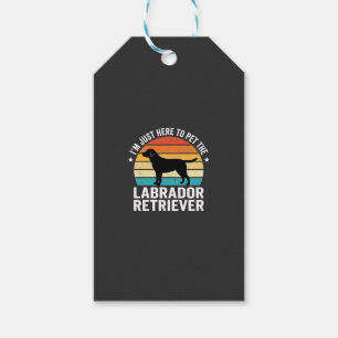 Labrador Retriever Retro Hund Streicheln Geschenkanhänger