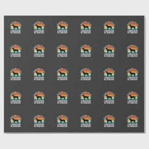 Labrador Retriever Retro Hund Streicheln Geschenkpapier