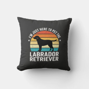 Labrador Retriever Retro Hund Streicheln Kissen