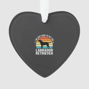 Labrador Retriever Retro-Hund streicheln Ornament