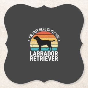 Labrador Retriever Retro Hund Streicheln Untersetzer