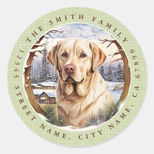 Labrador Retriever Round Stickers (Vorderseite)
