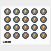 Labrador Retriever Round Stickers (Blatt)