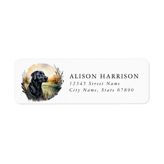 Labrador Retriever Rücksendeadressen-Aufkleber (Vorne)
