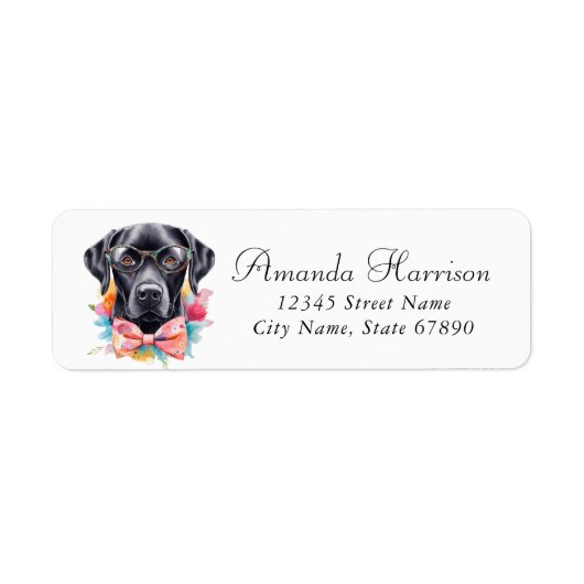 Labrador Retriever Rücksendeadressen-Aufkleber (Vorne)