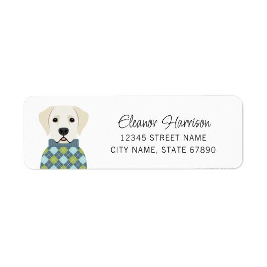 Labrador Retriever Rücksendeadressen-Aufkleber (Vorne)