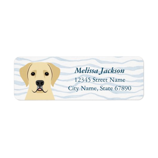 Labrador Retriever Rücksendeadressen-Aufkleber (Vorne)