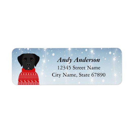 Labrador Retriever Rücksendeadressen-Aufkleber (Vorne)