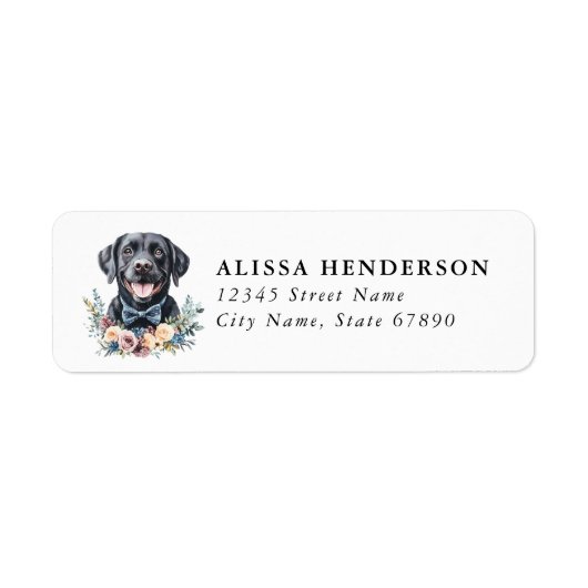 Labrador Retriever Rücksendeadressetiketten (Vorne)