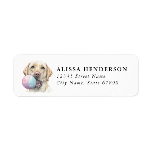 Labrador Retriever Rücksendeadressetiketten (Vorne)