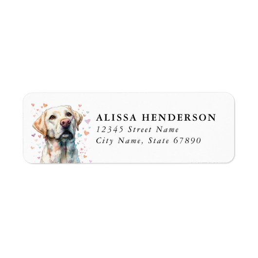 Labrador Retriever Rücksendeadressetiketten (Vorne)