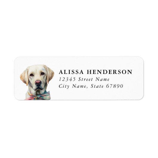 Labrador Retriever Rücksendeadressetiketten (Vorne)