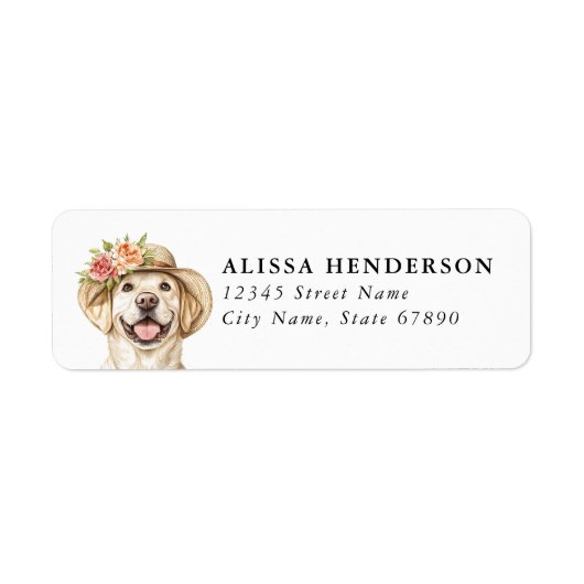 Labrador Retriever Rücksendeadressetiketten (Vorne)
