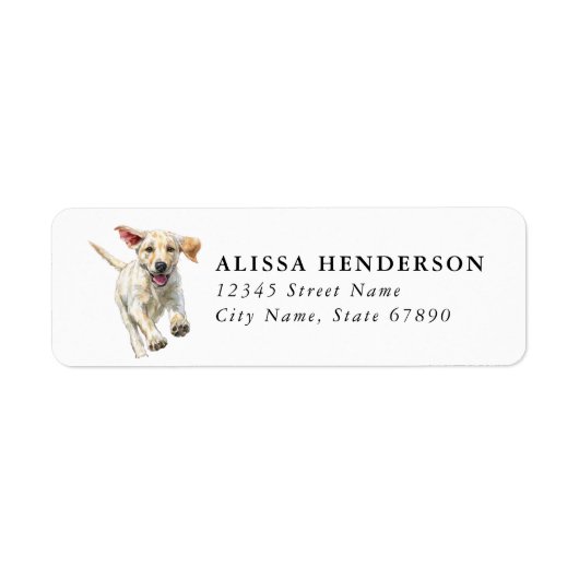 Labrador Retriever Rücksendeadressetiketten (Vorne)