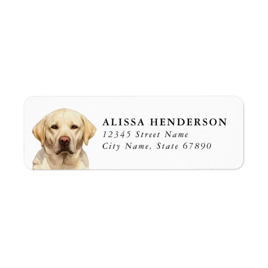 Labrador Retriever Rücksendeadressetiketten (Vorne)