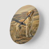 Labrador Retriever Runde Wanduhr (Winkel)