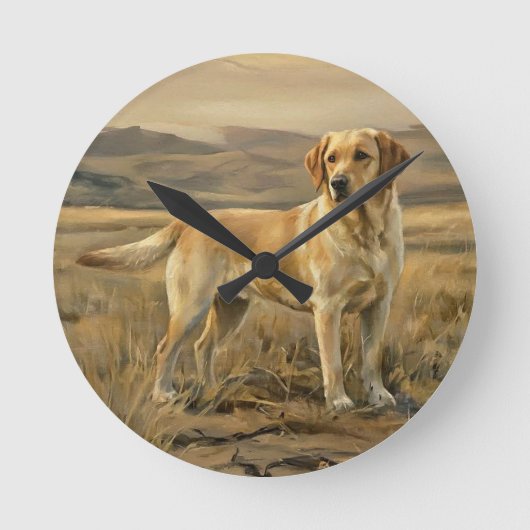 Labrador Retriever Runde Wanduhr (Vorderseite)