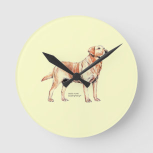 Labrador Retriever Runde Wanduhr