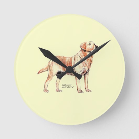 Labrador Retriever Runde Wanduhr (Vorderseite)