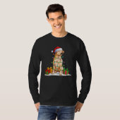 Labrador Retriever Santa Christmas Tree Lights Xma T-Shirt (Vorne ganz)