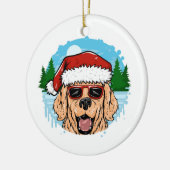 Labrador Retriever santa Claus dieser Illustration Keramik Ornament (Links)