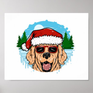 Labrador Retriever santa Claus dieser Illustration Poster