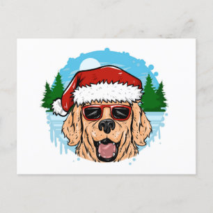 Labrador Retriever santa Claus dieser Illustration Postkarte