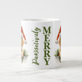 Labrador Retriever Santa Dog Christmas Puppy Jumbo-Tasse (Vorderseite)