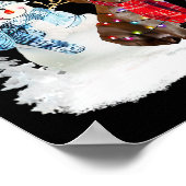 Labrador Retriever Santa Dog Christmas Snowman Xma Poster (Ecke)