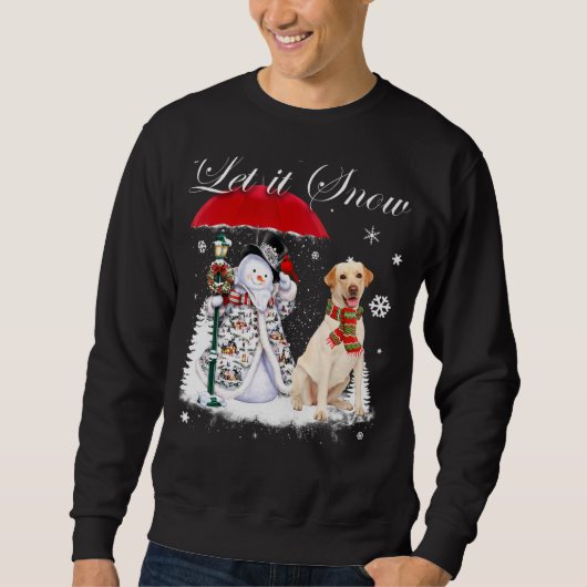 Labrador Retriever Santa Dog Christmas Snowman Xma Sweatshirt (Vorderseite)