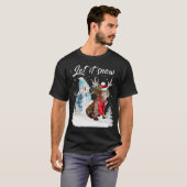Labrador Retriever Santa Dog Christmas Snowman Xma T-Shirt (Vorne ganz)