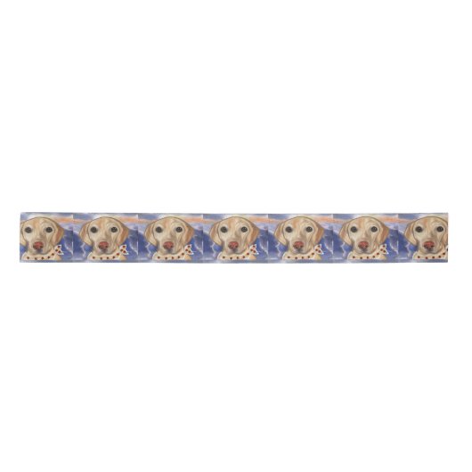 Labrador Retriever Satinband (Vorderseite)