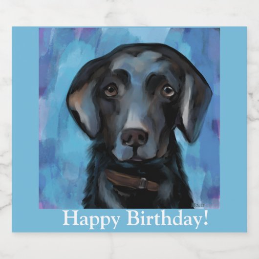 Labrador Retriever Schaumweinetikett (Einzelnes Label)