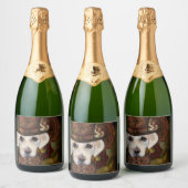 Labrador Retriever Schaumweinetikett (Flaschen)