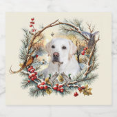 Labrador Retriever Schaumweinetikett (Einzelnes Label)