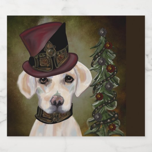 LABRADOR RETRIEVER SCHAUMWEINETIKETT (Einzelnes Label)