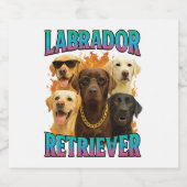 Labrador Retriever  Schaumweinetikett (Einzelnes Label)