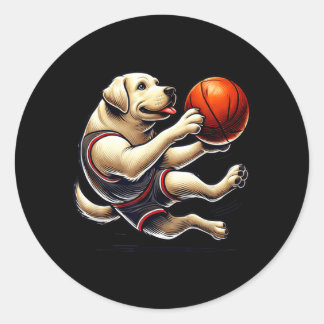 Labrador Retriever schießt Baseball Runder Aufkleber