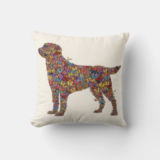 Labrador Retriever Schmetterling Silhouette | Dog Kissen