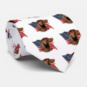 Labrador Retriever (Schokolade) Flag Krawatte (Gerollt)