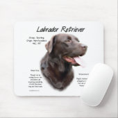 Labrador Retriever (Schokolade) Historisches Desig Mousepad (Mit Mouse)