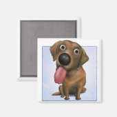 Labrador Retriever (Schokolade) Magnet (Vorderseite/Rückseite)